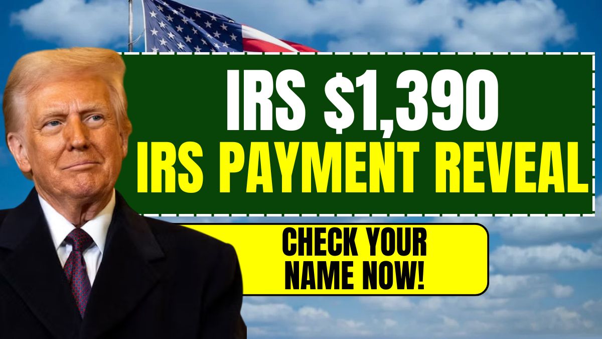 IRS $1,390 IRS Payment Reveal – Check Your Name Now!